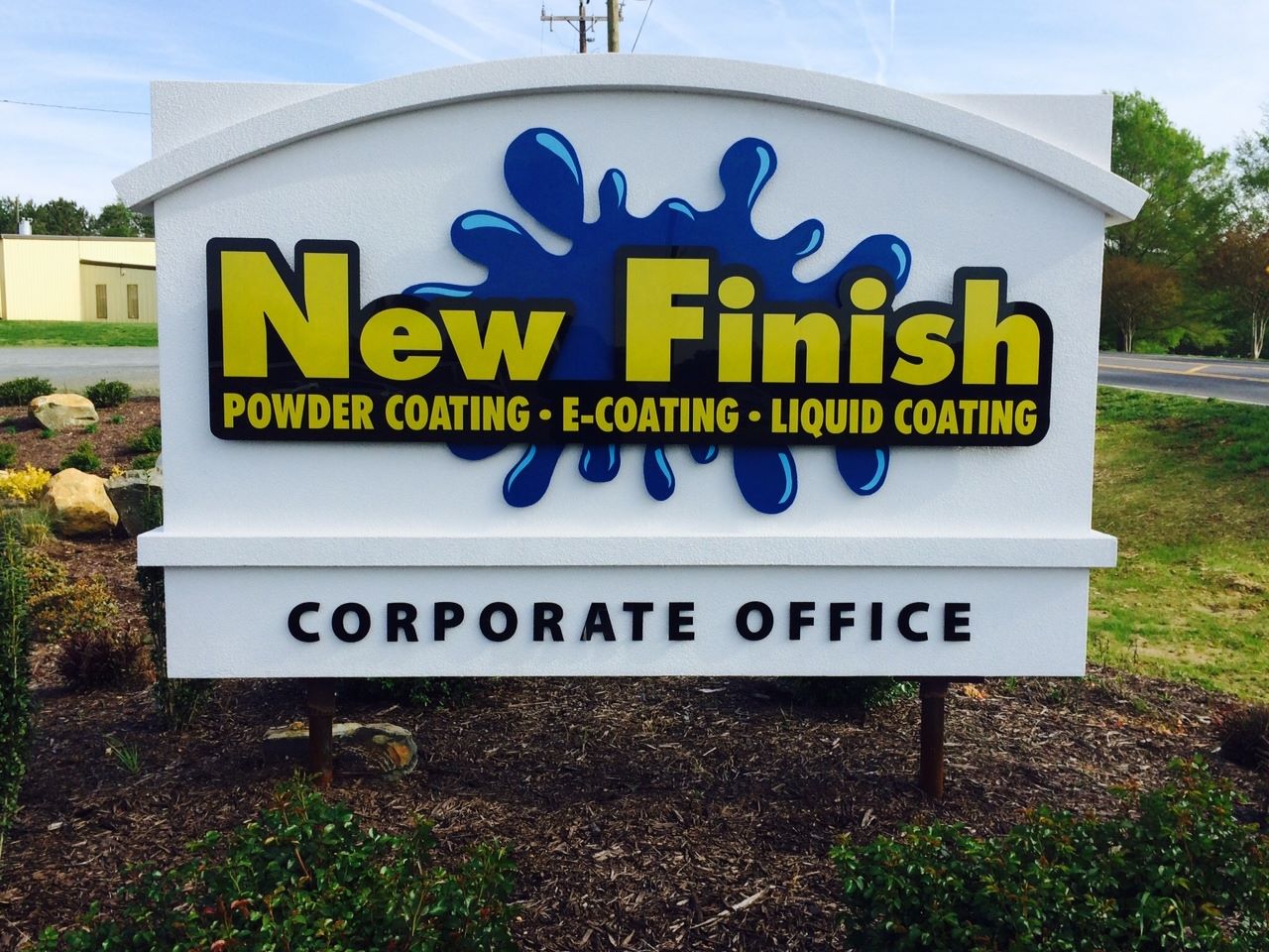 New Finish Incorporated Sign