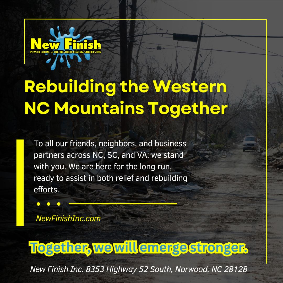 New Finish, Inc. Continues Collection Efforts for Hurricane Helene Relief