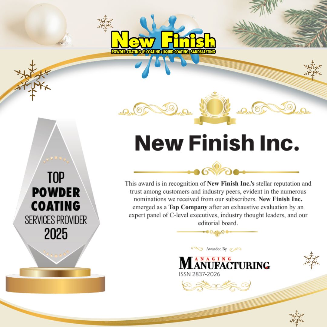 New Finish, Inc. Named a “Top Powder Coating Services Provider” for 2025