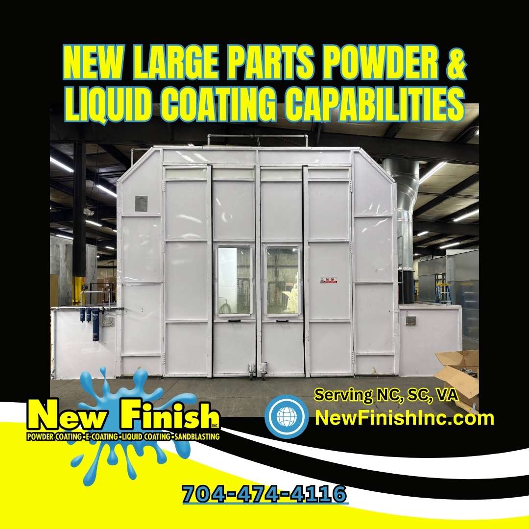 New Finish, Inc. Expands with New Large Parts Powder and Liquid Coating Capabilities