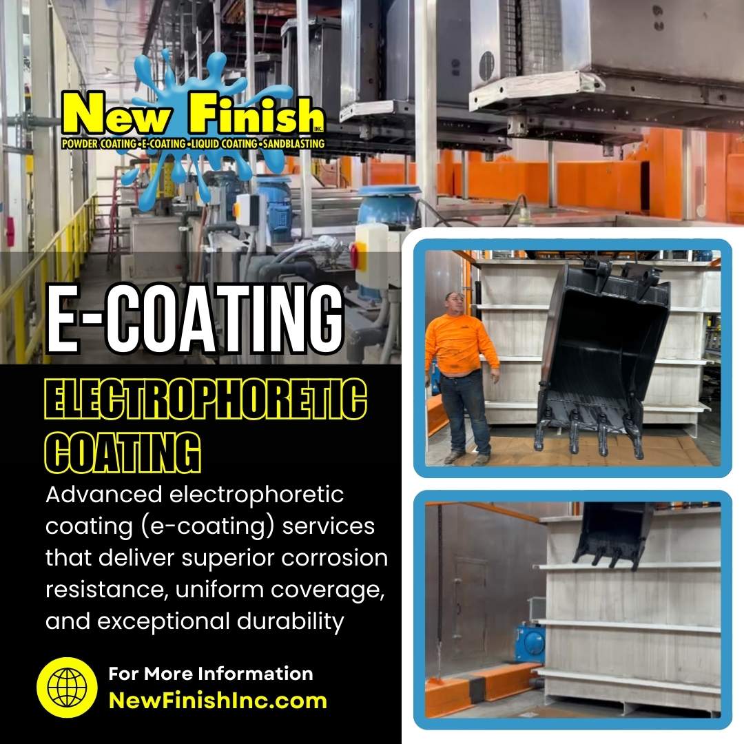 Electrophoretic Coating (E-Coating) Services from New Finish, Inc.