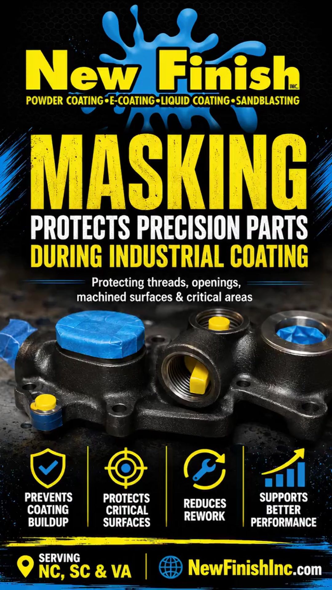 How Masking Protects Precision Parts During Industrial Coating