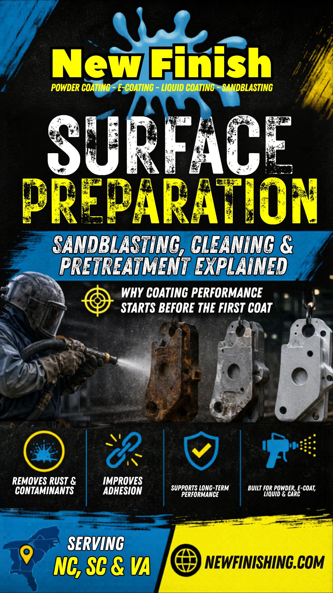 Surface Preparation for Coating: Sandblasting, Cleaning, and Pretreatment Explained