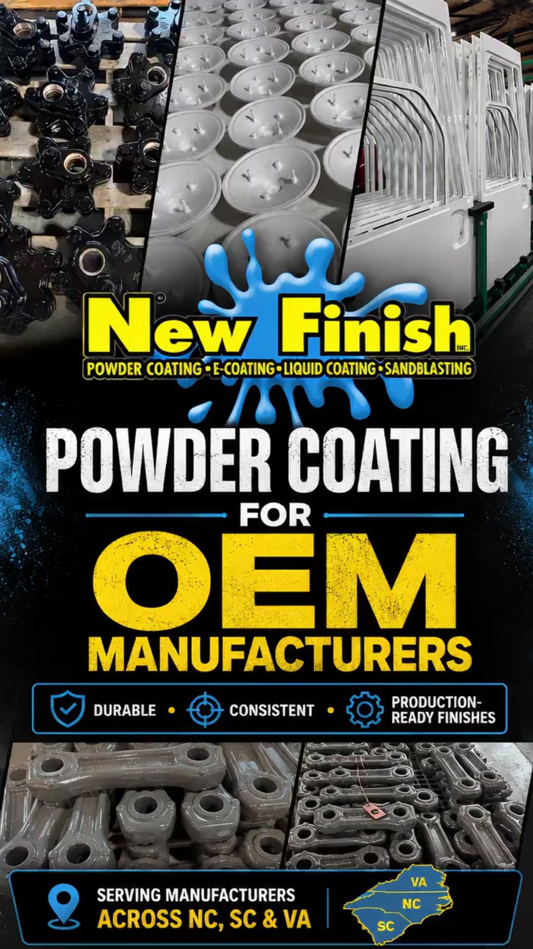 Powder Coating for OEM Manufacturers That Need Durable, Consistent Finishes