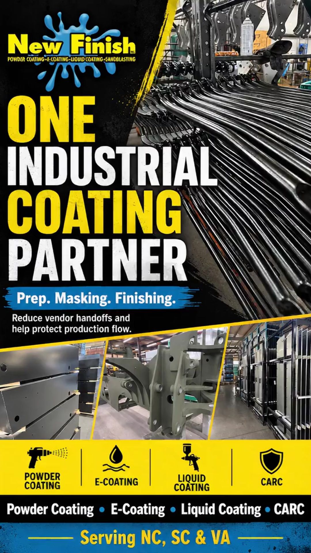 Why Manufacturers Need One Industrial Coating Partner for Prep, Masking, and Finishing