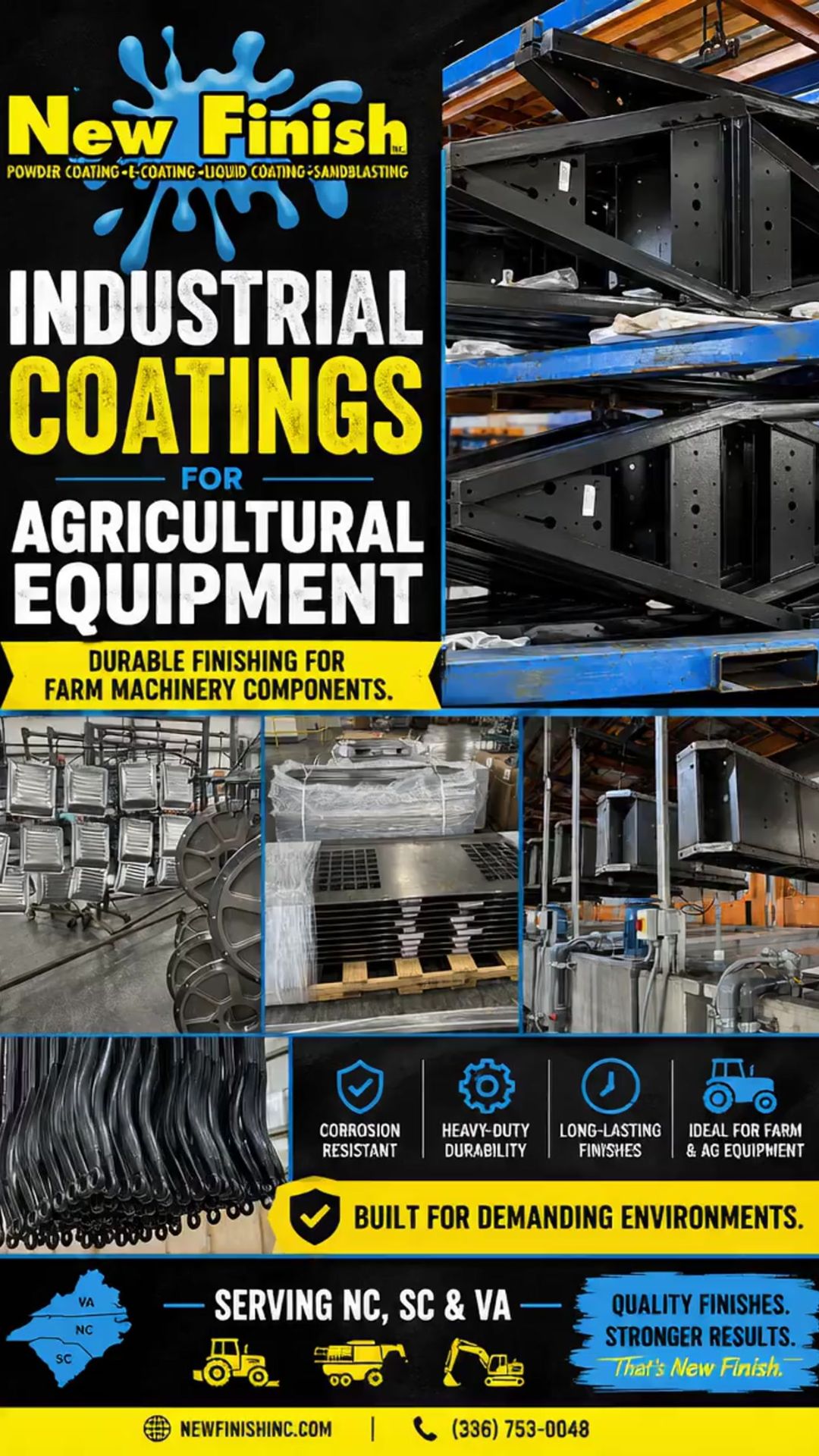 Industrial Coatings for Agricultural Equipment and Farm Machinery Components